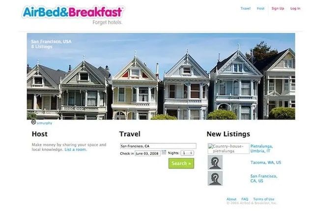 MVP example airbnb first version